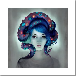 Octopus Girl Posters and Art